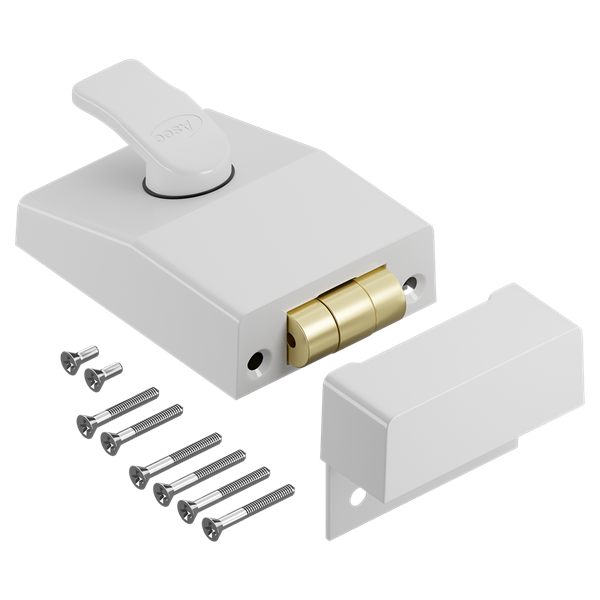 ASEC AS12 Rollerbolt Nightlatch 60mm WHT Case Only - White