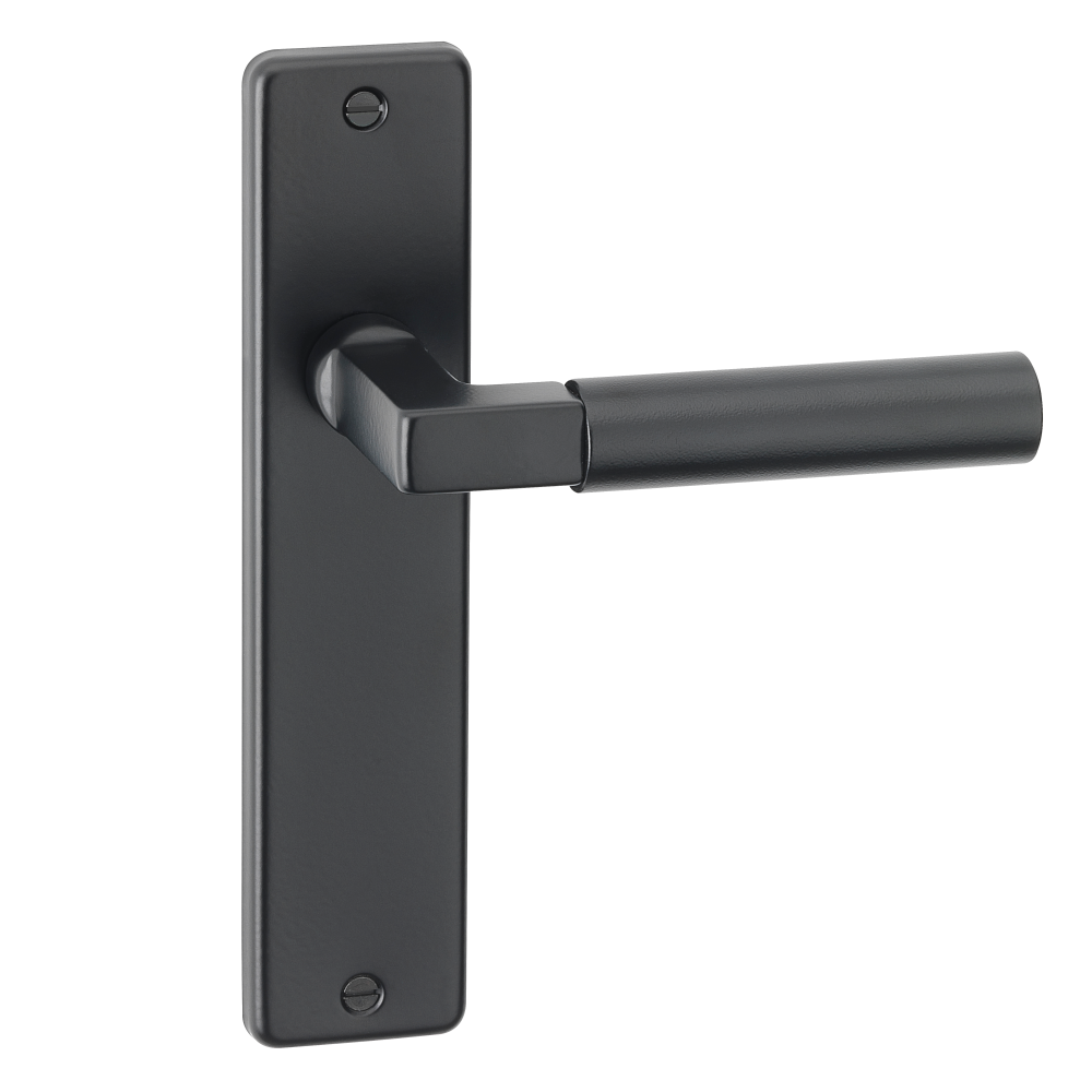 ASEC URBAN San Diego Lever on Plate Latch Door Furniture Ebony Black