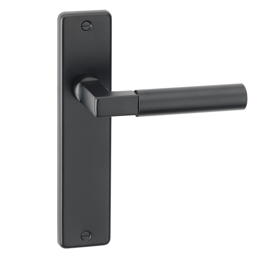 ASEC URBAN San Diego Lever on Plate Latch Door Furniture Ebony Black