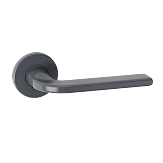 ASEC URBAN Utah Lever on Round Rose Door Furniture Slate Grey