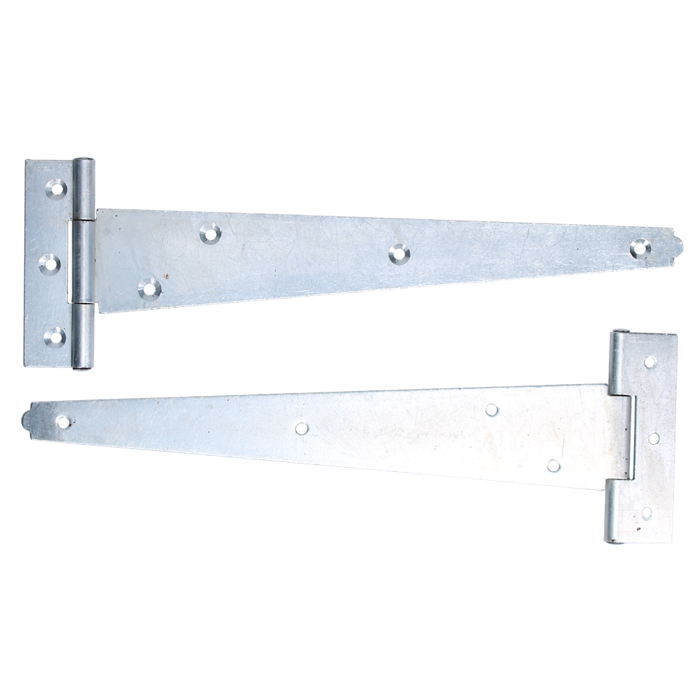 ASEC Medium Tee Hinge 250mm Pair - Zinc Plated