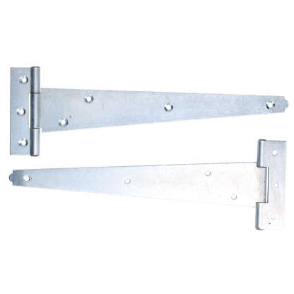 ASEC Medium Tee Hinge 250mm Pair - Zinc Plated