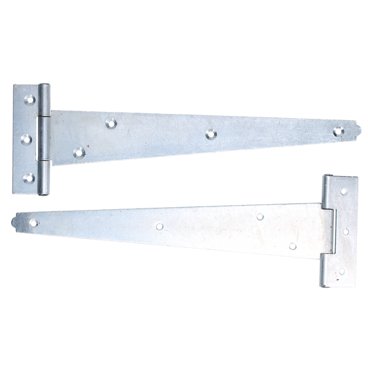 ASEC Medium Tee Hinge 250mm Pair - Zinc Plated