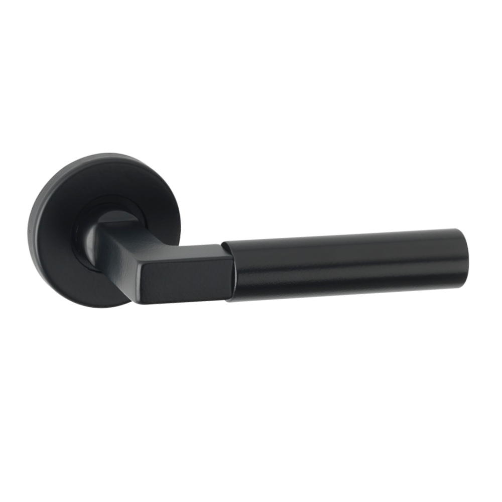 ASEC URBAN San Diego Lever On Round Rose Door Furniture Ebony Black