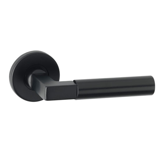 ASEC URBAN San Diego Lever On Round Rose Door Furniture Ebony Black