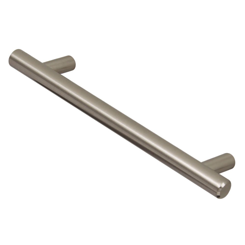 ASEC 12mm Brushed Nickel Solid Bar Handle C/W M4 x 25mm Bolts 128mm Fixing Centres - Brushed Nickel