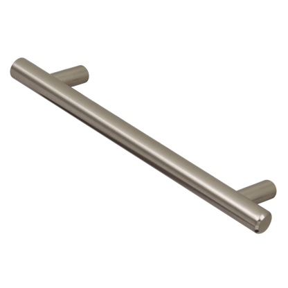 ASEC 12mm Brushed Nickel Solid Bar Handle C/W M4 x 25mm Bolts 128mm Fixing Centres - Brushed Nickel