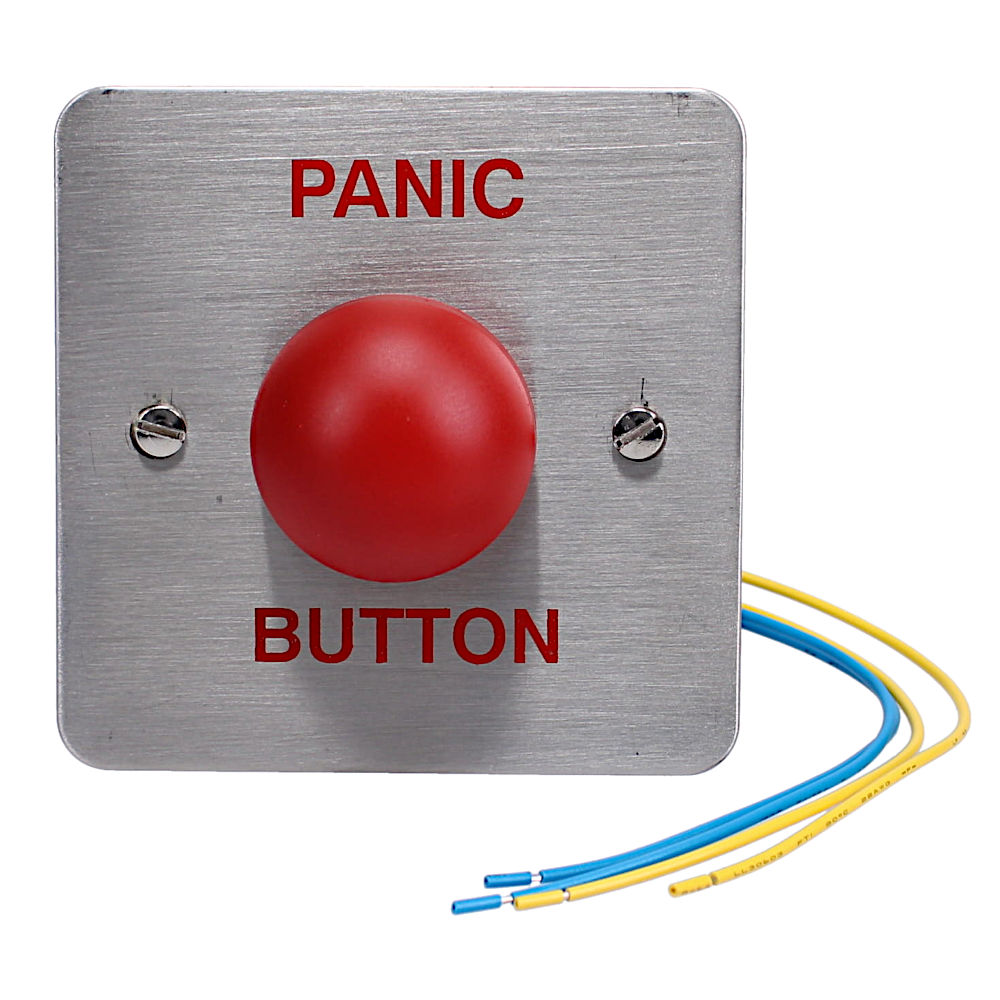 ASEC Red Dome Panic Button Flush Fit Panic Button - Stainless Steel