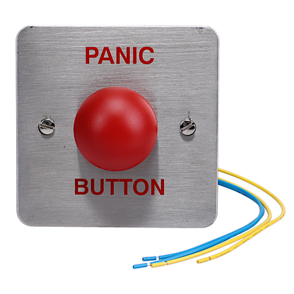 ASEC Red Dome Panic Button Flush Fit Panic Button - Stainless Steel