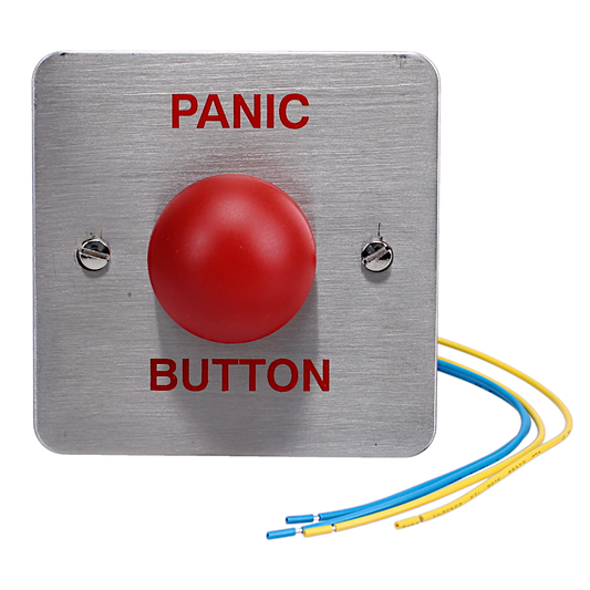 ASEC Red Dome Panic Button Flush Fit Panic Button - Stainless Steel