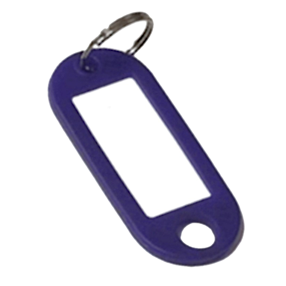 ASEC Key Name Tag Bag of 50 Single Colour Blue