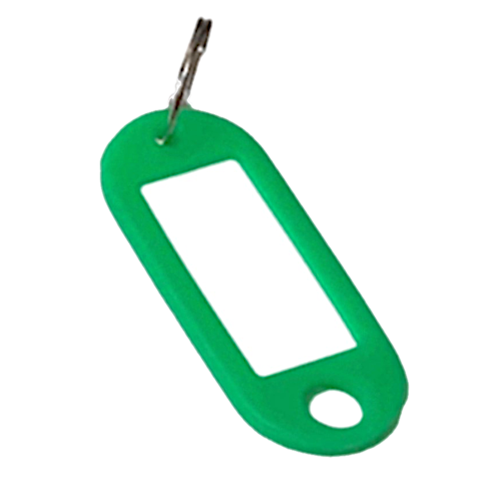 ASEC Key Name Tag Bag of 50 Single Colour Green