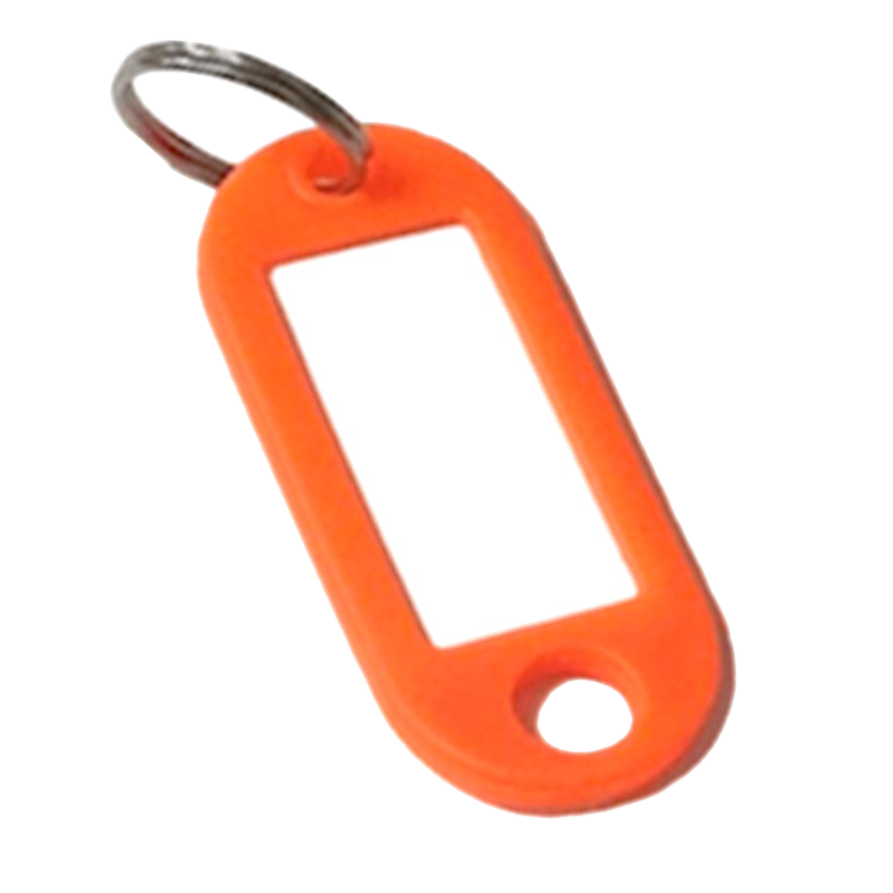 ASEC Key Name Tag Bag of 50 Single Colour Orange - Pink