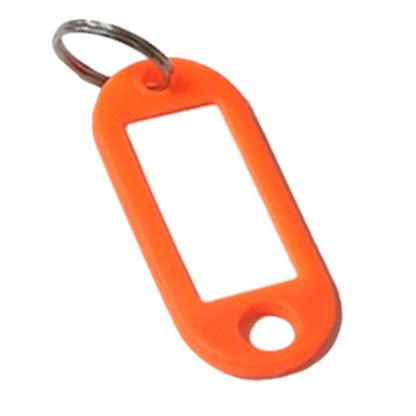 ASEC Key Name Tag Bag of 50 Single Colour Orange - Pink