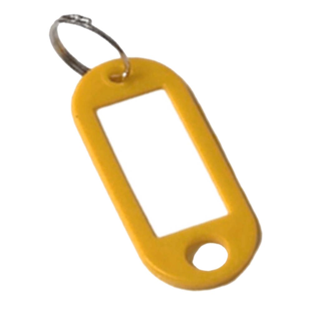 ASEC Key Name Tag Bag of 50 Single Colour Yellow