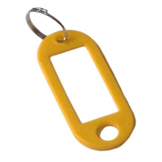 ASEC Key Name Tag Bag of 50 Single Colour Yellow