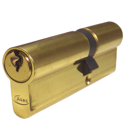 ASEC 5-Pin Euro Double Cylinder 95mm 40/55 35/10/50 Keyed To Differ - Polished Brass