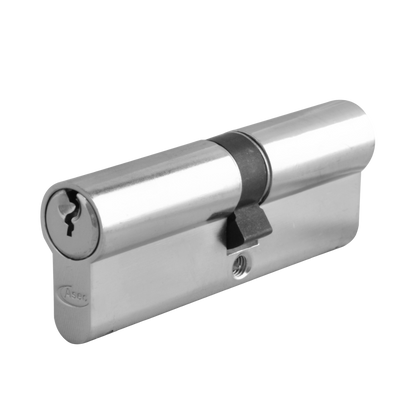 ASEC 6-Pin Euro Double Cylinder 80mm 40/40 35/10/35 Keyed To Differ - Nickel Plated