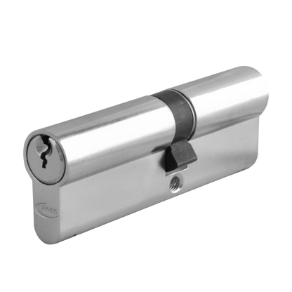 ASEC 6-Pin Euro Double Cylinder 90mm 40/50 35/10/45 Keyed To Differ - Nickel Plated