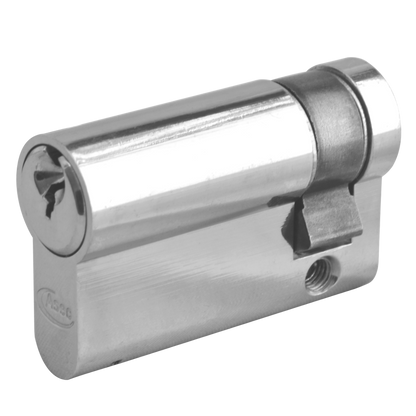 ASEC 6-Pin Euro Half Cylinder 50mm 40/10 Keyed To Differ - Nickel Plated