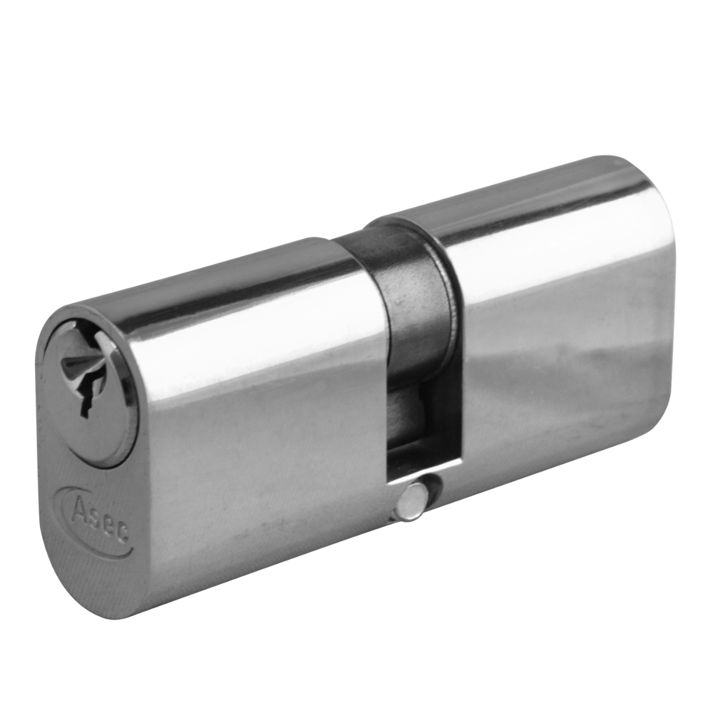 ASEC 6-Pin Oval Double Cylinder 70mm 35/35 30/10/30 Keyed To Differ - Nickel Plated