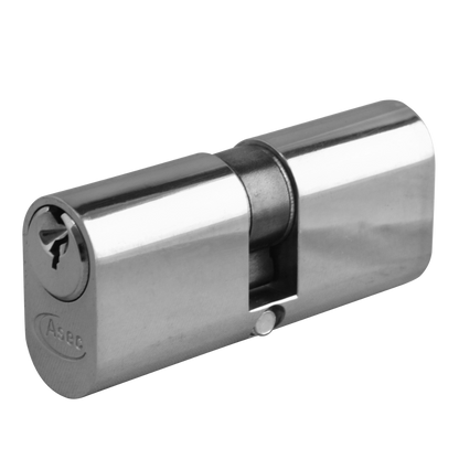 ASEC 6-Pin Oval Double Cylinder 70mm 35/35 30/10/30 Keyed To Differ - Nickel Plated