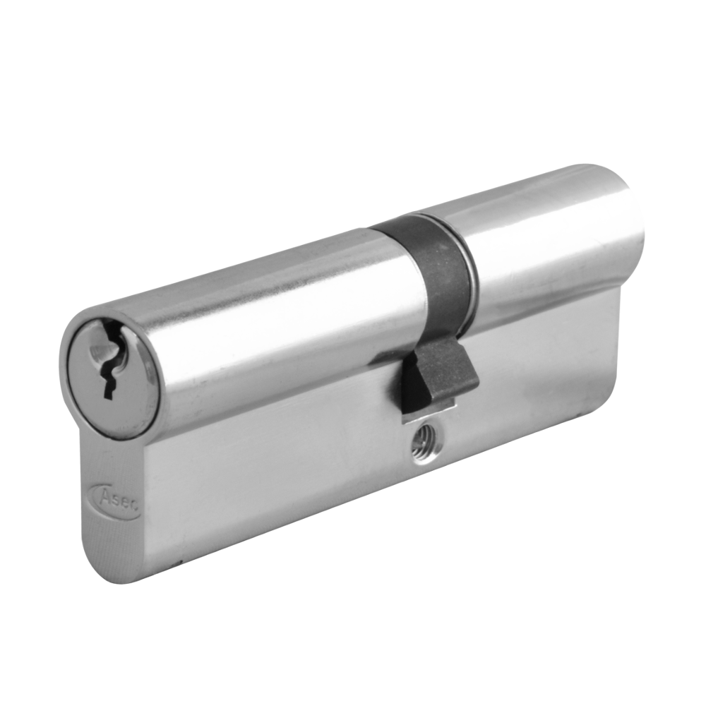 ASEC 6-Pin Euro Double Cylinder 85mm 35/50 30/10/45 Keyed To Differ - Nickel Plated