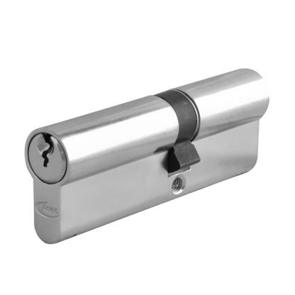 ASEC 6-Pin Euro Double Cylinder 85mm 35/50 30/10/45 Keyed To Differ - Nickel Plated