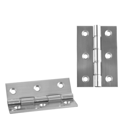 ASEC Double Steel Washer Hinge 75mm X 50mm X 2.50mm - Chrome Plated