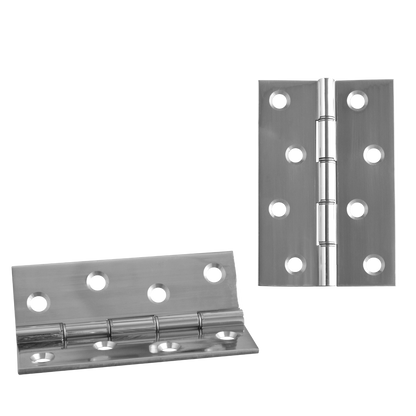 ASEC Double Steel Washer Hinge 102mm X 67mm X4mm - Chrome Plated