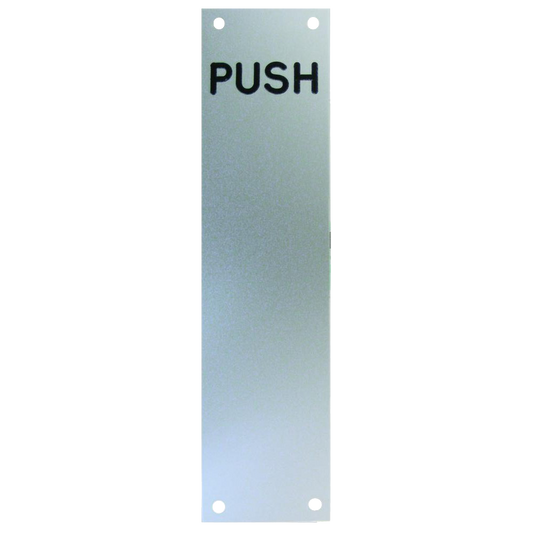 ASEC 75mm Wide Aluminium Push Finger Plate 300mm - Anodised Aluminium