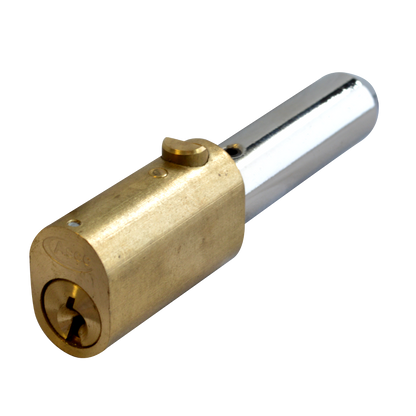 ASEC Oval Bullet Lock 45mm Keyed To Differ - Polished Brass