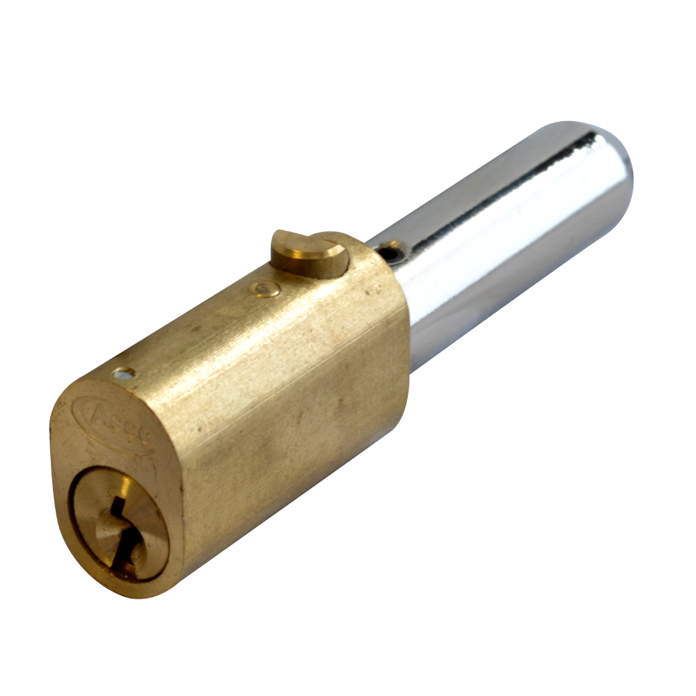 ASEC Oval Bullet Lock 45mm Keyed Alike A - Polished Brass