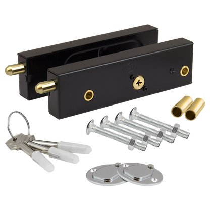 ASEC Garage Door Lock 2 Bolt Kit - Black