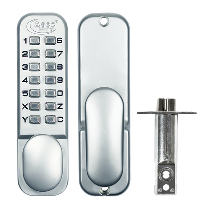 ASEC AS2300 Series Digital Lock With Optional Holdback Satin Chrome