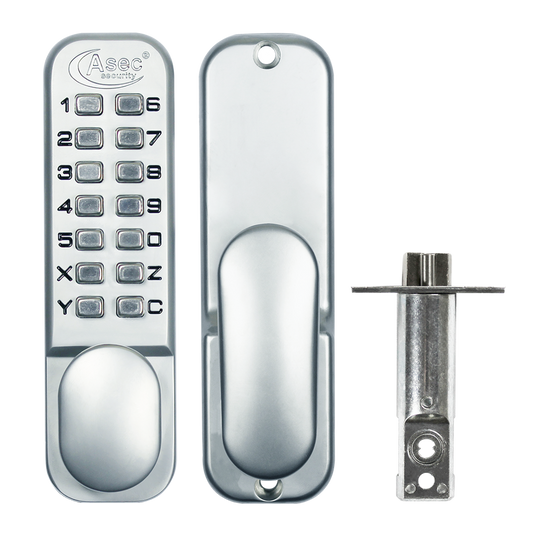 ASEC AS2300 Series Digital Lock With Optional Holdback Satin Chrome