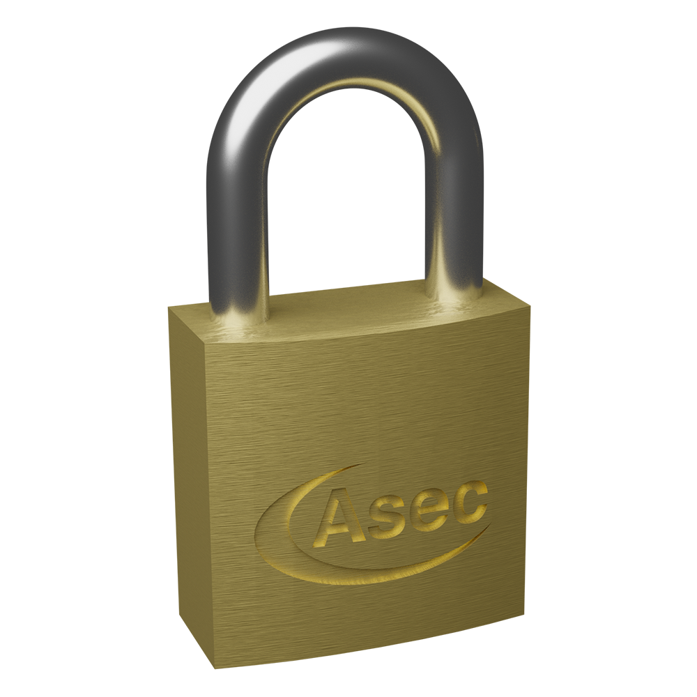 ASEC KA Open Shackle Brass Padlock 20mm Keyed Alike A