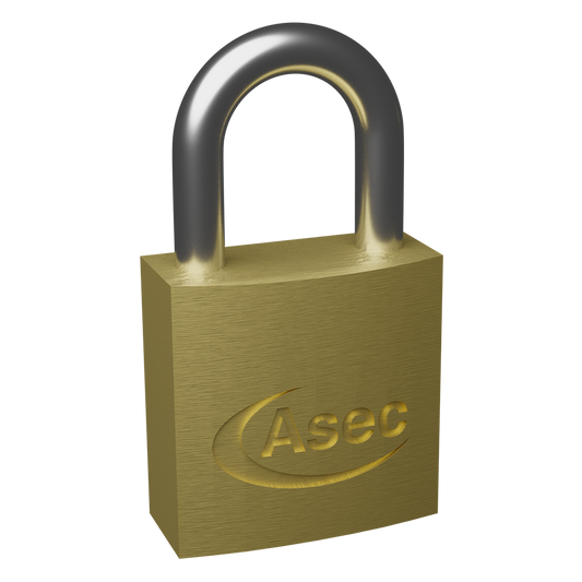 ASEC KA Open Shackle Brass Padlock 20mm Keyed Alike A