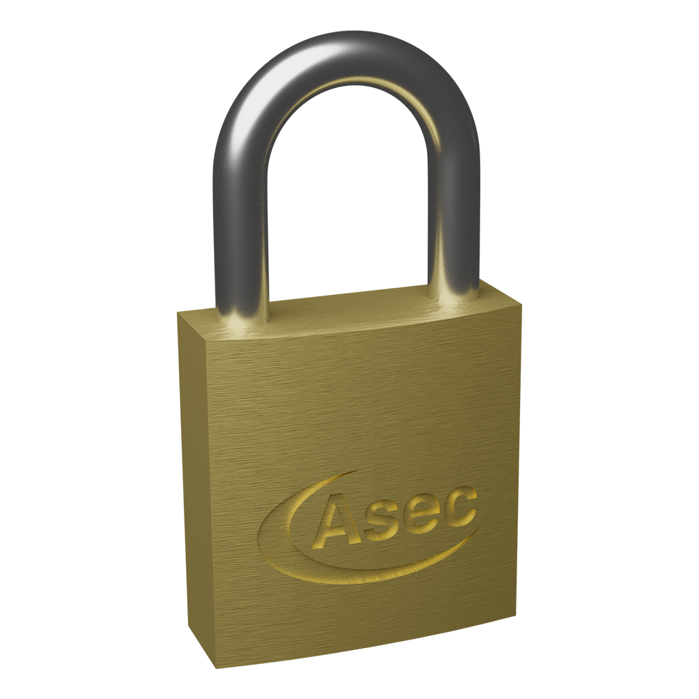 ASEC KA Open Shackle Brass Padlock 25mm Keyed Alike B