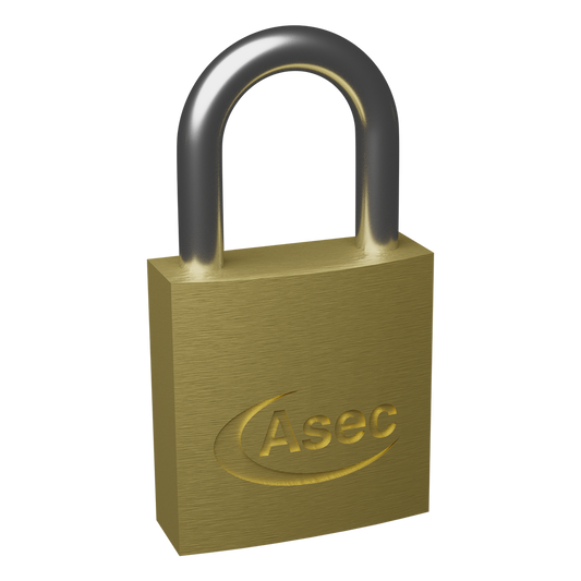 ASEC KD Open Shackle Brass Padlock 25mm Keyed To Differ Pro