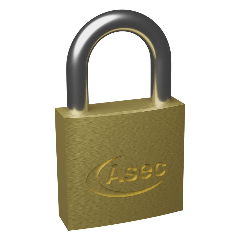 ASEC KA Open Shackle Brass Padlock 30mm Keyed Alike C