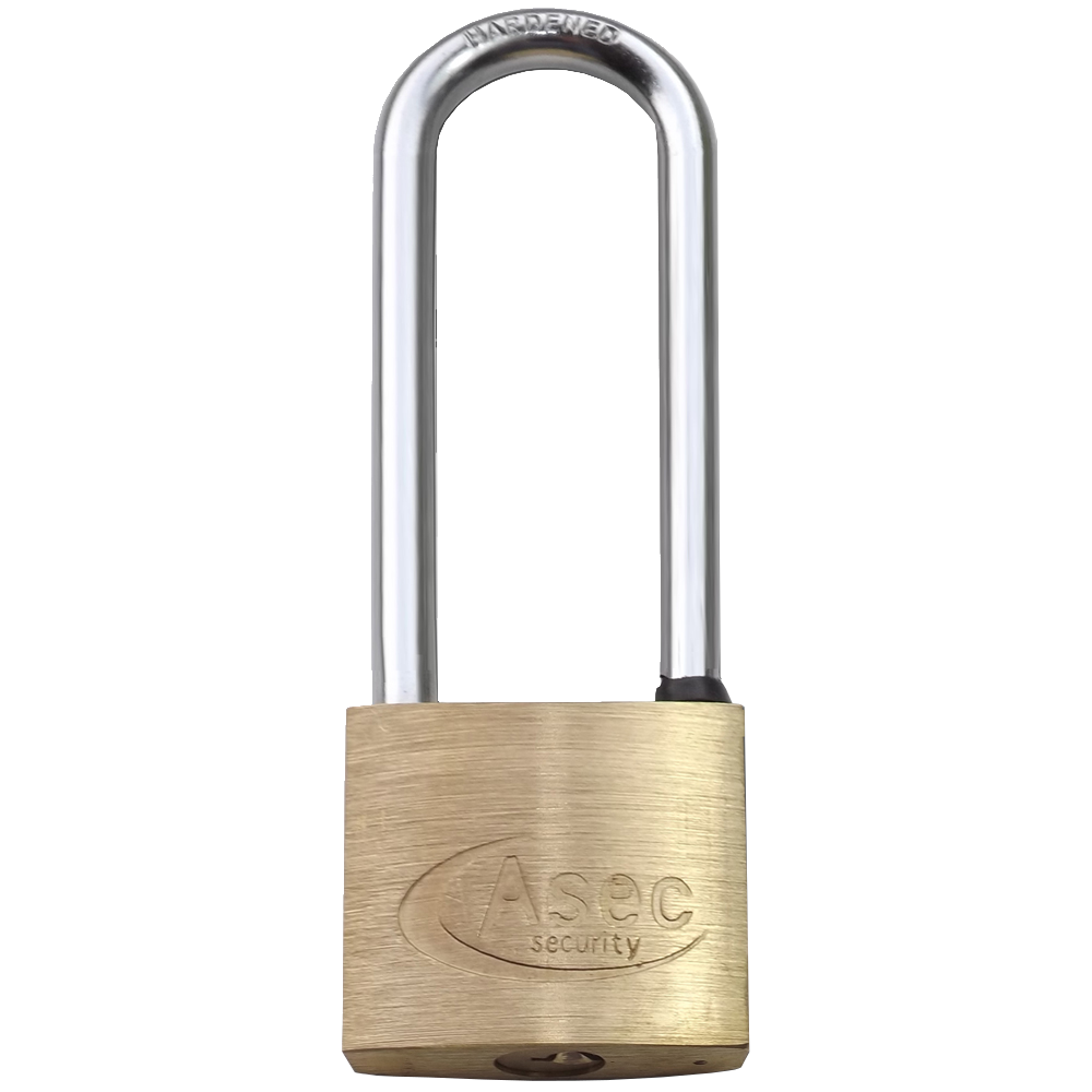 ASEC KA Long Shackle Brass Padlock 40mm Keyed Alike to E