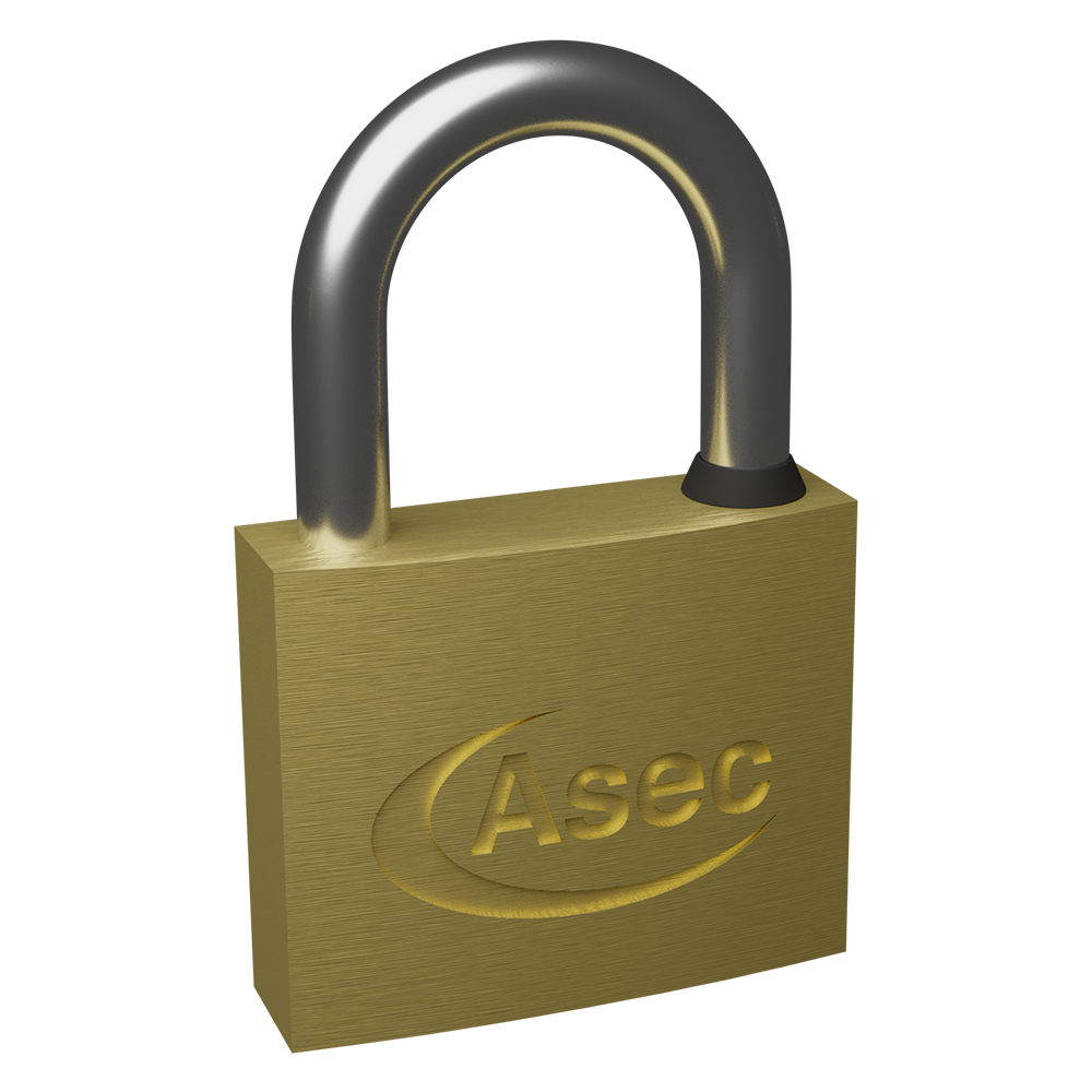 ASEC KA Open Shackle Brass Padlock 40mm Keyed Alike E