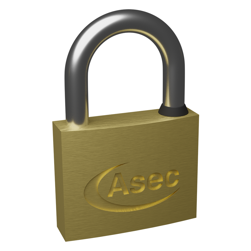 ASEC KA Open Shackle Brass Padlock 45mm Keyed Alike F