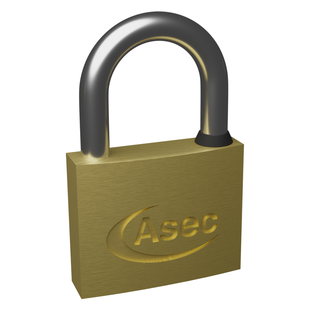 ASEC KA Open Shackle Brass Padlock 50mm Keyed Alike G