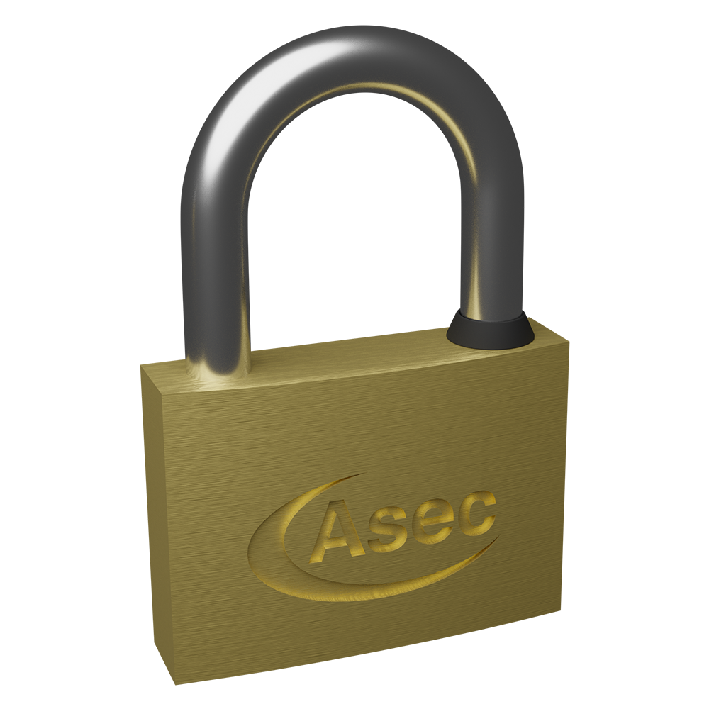 ASEC KA Open Shackle Brass Padlock 60mm Keyed Alike H