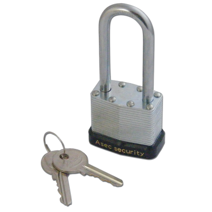 ASEC 787 & 797 Open Shackle Laminated Padlock 40mm Keyed To Differ Long Shackle Pro