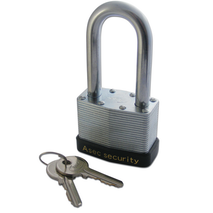 ASEC 787 & 797 Open Shackle Laminated Padlock 50mm Keyed To Differ Long Shackle Pro