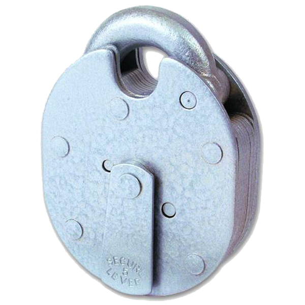 ASEC Closed Shackle Lever Padlock 70mm Keyed To Differ 5 Lever - Zinc Plated