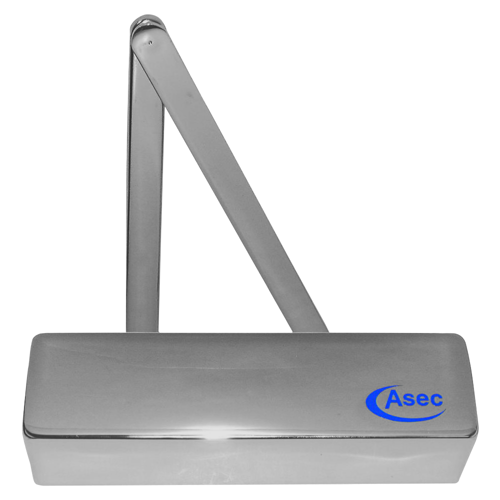 ASEC Size 3-5 Overhead Door Closer Silver Enamelled